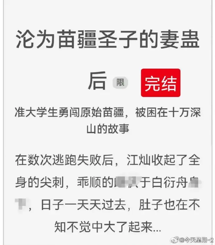 《沦为苗疆圣子的妻蛊后》完结版免费阅读_全文txt小说下载_狐狸雨作品在线看